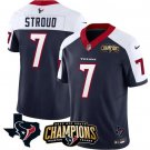 Men's Texans C.J. Stroud Navy White 2023 F.U.S.E. AFC South Champions Patch Jersey