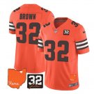 Men's Cleveland Browns Jim Brown Orange 2023 F.U.S.E. Football Jersey