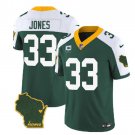 Men's Green Bay Packers Aaron Jones Green 2023 F.U.S.E. Home Patch Vapor Jersey