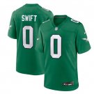 Men & Youth #0 D'andre Swift Philadelphia Eagles 2023 Alternate Game Green Jersey