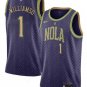 Men's New Orleans Pelicans #1 Zion Williamson Purple 2024-25 City Ediiton Stitched Basketball Jersey