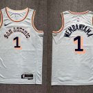 Men's Youth Spurs #1 Victor Wembanyama City Basketball Jersey White