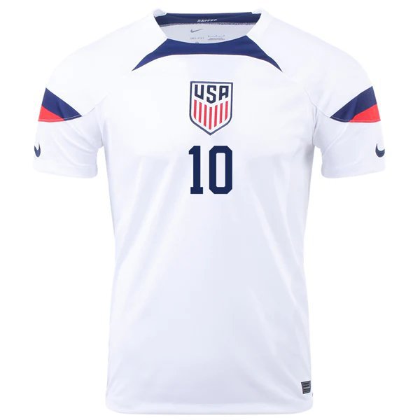 Men & Youth 2022-23 Qatar World Cup United States Christian Pulisic Home White Jersey