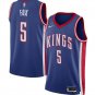 Men's Sacramento Kings #5 De'Aaron Fox Blue 202425 City Edition Swingman Stitched Jersey