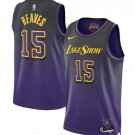 Men's Los Angeles Lakers #15 Austin Reaves Purple 2025 City Edition Swingman Stitched Jersey