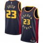 Men's Golden State Warriors #30 Stephen Curry Navy 2025 City Edition Swingman Stitched Jersey