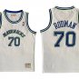 Men's Dallas Mavericks Dennis Rodman White Throwback Jersey