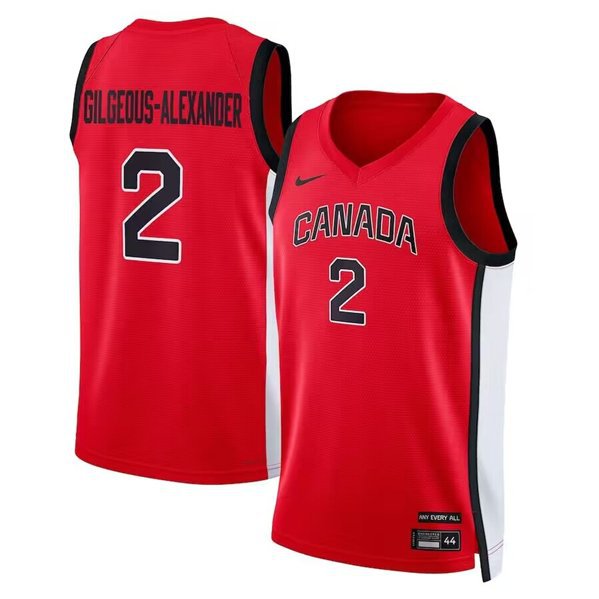 Men's Youth Oklahoma City Thunder Shai Gilgeous-Alexander Red 2024 Swingman Stitched Jersey