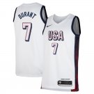 Men's USA Basketball Kevin Durant White 2024 Swingman Stitched Jersey