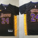 Men's Lakers Kobe Bryant Retro Basketball Stitched Short sleeve Black