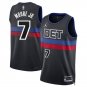 Men's Detroit Pistons Wendell Moore Jr Black 2024 Statement Edition Stitched Jersey