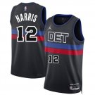 Men's Detroit Pistons Tobias Harris Black 2024 Statement Edition Basketball Jersey