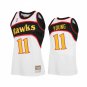 Mens Atlanta Hawks Trae Young White Retro 1986-87 Hardwood Classics Jersey