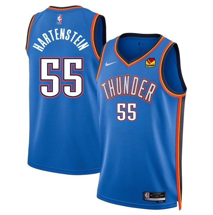 Men's Oklahoma City Thunder Isaiah Hartenstein Blue Icon Edition Jersey