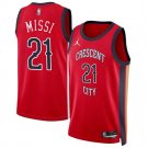 Men's New Orleans Pelicans Yves Missi Red 2024 Draft Statement Edition Stitched Jersey