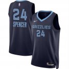 Men's Memphis Grizzlies Cam Spencer Navy 2024 Draft Icon Edition Stitched Jersey