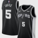 Men's San Antonio Spurs Stephon Castle Black 2024 Draft Icon Edition Basketball Jersey