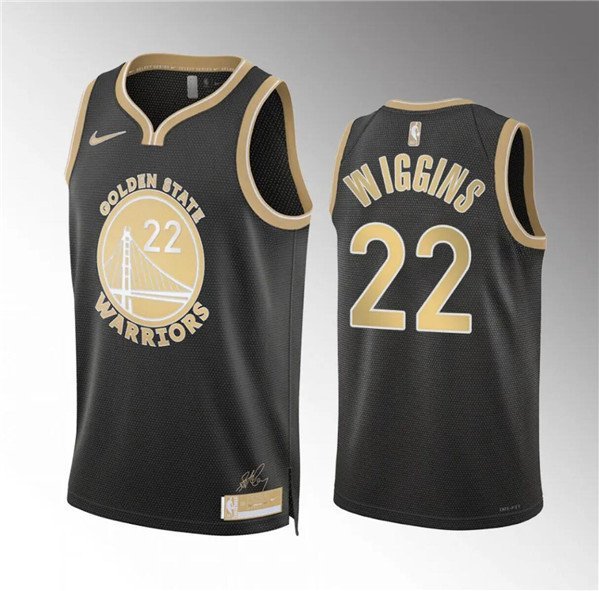 Men's Golden State Warriors Andrew Wiggins Black 2024 Select Series Stitched Jersey