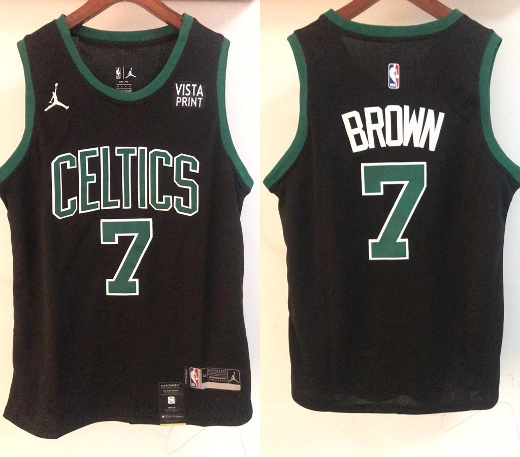 Men's & Kids Celtics Jaylen Brown Stitched Basketball Jersey All Black