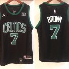 Men's & Kids Celtics Jaylen Brown Stitched Basketball Jersey All Black