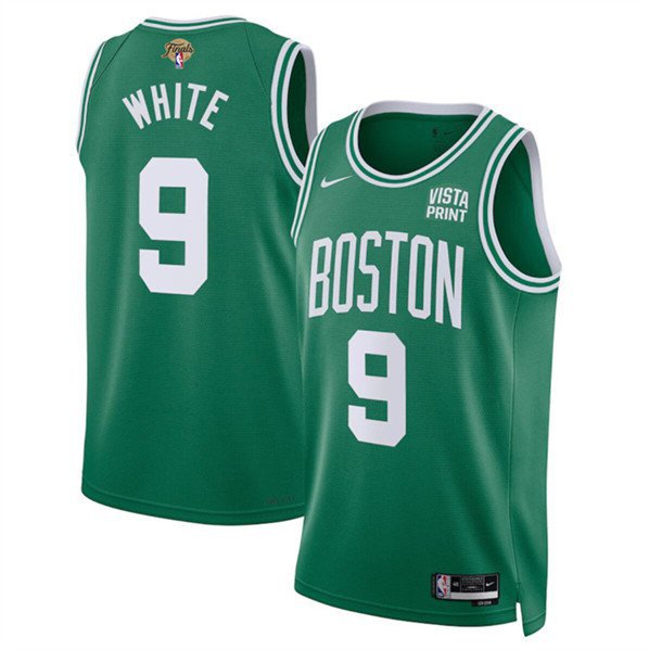 Men's Boston Celtics Derrick White Green 2024 Finals Icon Edition Stitched Basketball Jersey