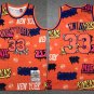 Men's New York Knicks Patrick Ewing Graffiti Basketball Jersey Orange