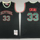 Men's New York Knicks Patrick Ewing Black Jersey Lattice Checked Plaid