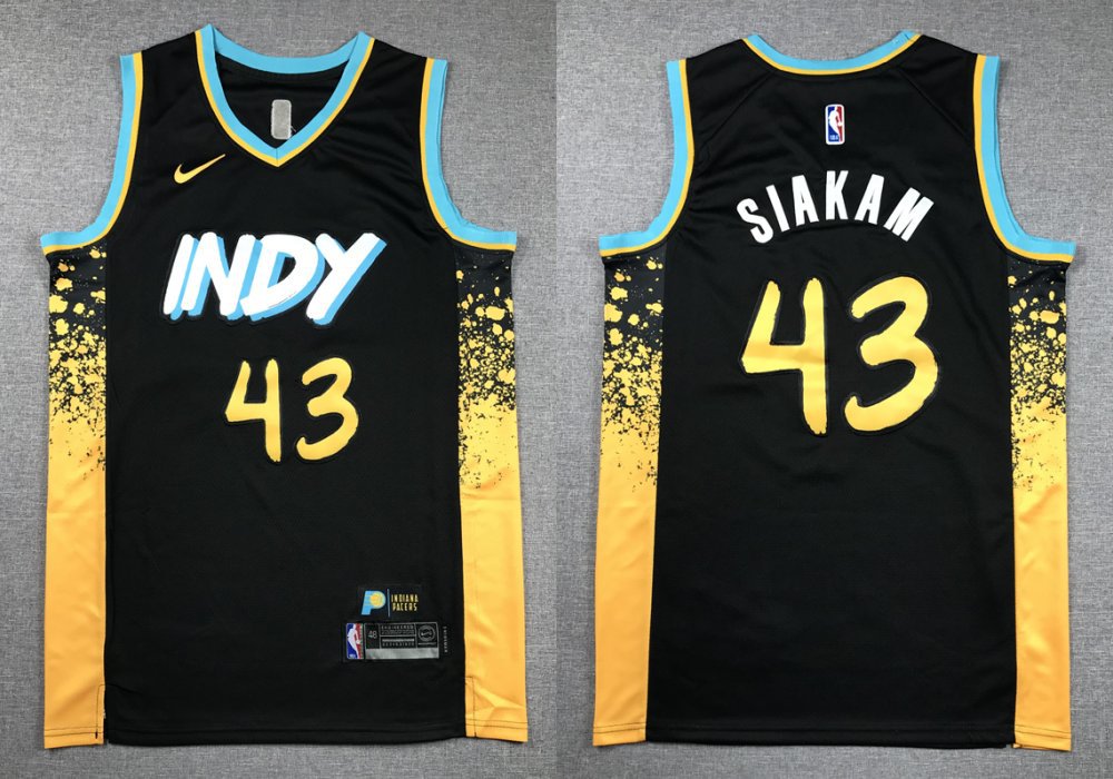 Men's Pacers Pascal Siakam Basketball City Jersey Black