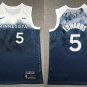 Men's Timberwolves Anthony Edwards City Stitched Jersey Navy Blue 2024