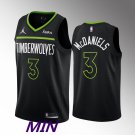 Men's Timberwolves Jaden McDaniels Statement Jersey Black 2023