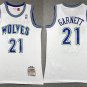 Men's Timberwolves Kevin Garnett White Jersey Mitchell & Ness 1995