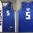 Men's Kings De'Aaron Fox Basketball City Basketball Jersey Blue