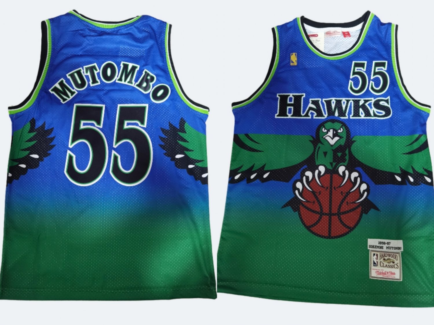 Men's Atlanta Hawks Dikembe Mutombo Green Jersey Throwback