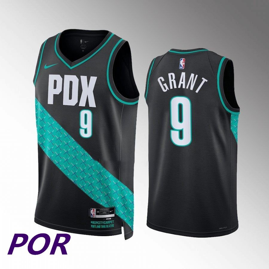 Men's Blazers Jerami Grant City Jersey Black 2023
