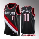 Men's Youth Portland Trail Blazers Malcolm Brogdon Black Icon Edition Jersey