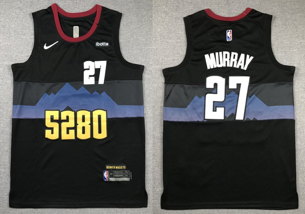 Men's Denver Nuggets Jamal Murray City Jersey Black 2024