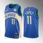 Men's Milwaukee Bucks Brook Lopez Blue 2023-24 City Edition Stitched Jersey