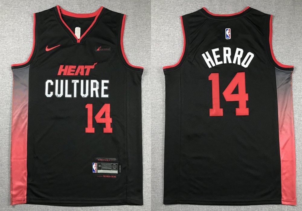 Men's Miami Heat Tyler Herro City Jersey Black 2024