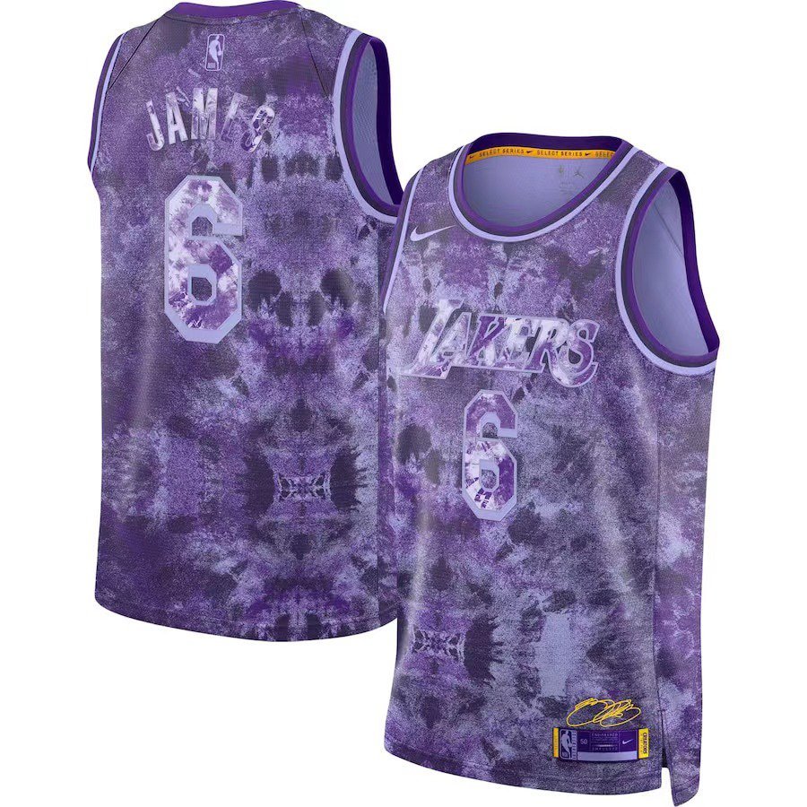 Men Lakers #6 LeBron James MVP Basketball Jersey Purple 2023