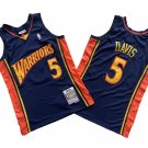 Men Warriors #5 Baron Davis Mitchell Ness Basketball Jersey Black