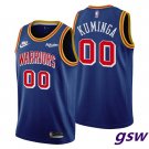 Men's Warriors #00 Jonathan Kuminga 75th Anniversary Jersey Blue