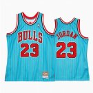 Men Chicago Bulls #23 Michael Jordan Jersey Blue Throwback