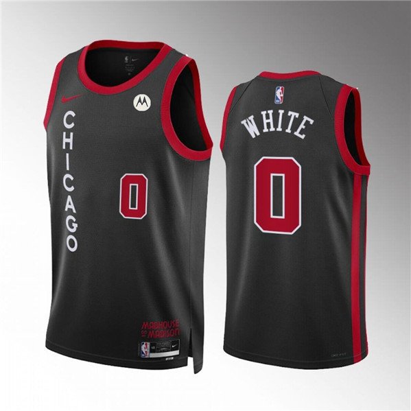 Men & Youth Chicago Bulls Coby White City Edition Black Jersey