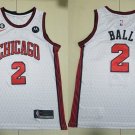 Men & Youth Chicago Bulls #2 Lonzo Ball 2023/24 City Edition White Jersey