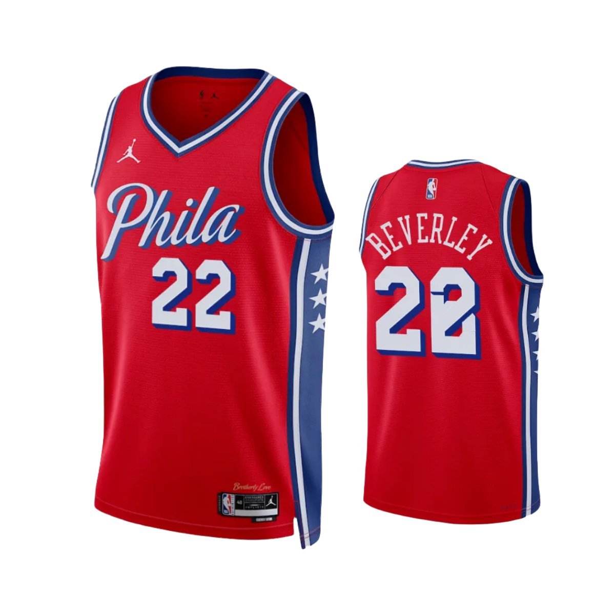 Men & Youth #22 Patrick Beverley Philadelphia 76ers 2022-23 Icon Edition Red Jersey
