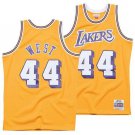 Men's #44 Jerry West Los Angeles Lakers Throwback Edition Yellow Jersey