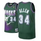Men & Youth #20 Ray Allen Milwaukee Bucks Throwback Edition Green Jersey
