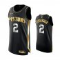 Men & Youth #2 Cade Cunningham Detroit Piston Black Golden Edition Jersey