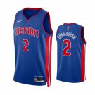 Men & Youth #2 Cade Cunningham Detroit Piston Icon Edition Blue Jersey