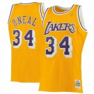 Men & Youth #32 Shaquille O'Neal Los Angeles Lakers Throwback Edition Yellow Jersey
